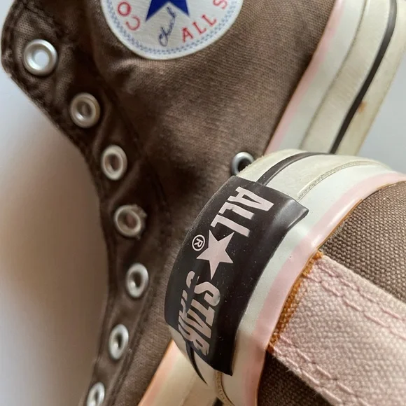 Converse high tops 2 tone brown pink Chuck Taylor Converse all stars size 7 - Picture 7 of 11